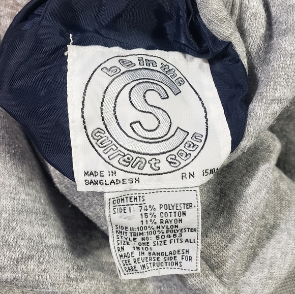 Vintage Reversible Jacket One Size 1X ? Nautical Print Nylon Fleece Coat Pockets - Picture 10 of 12